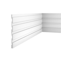 Изображение товара Панель декоративная из экополимера 156х2800х8 мм Cosca Decor RP001 белая 0,437 кв.м