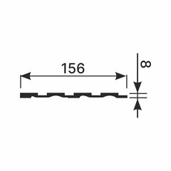 Панель декоративная из экополимера 156х2800х8 мм Cosca Decor RP001 белая 0,437 кв.м - фото 3