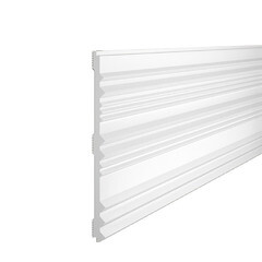 Панель декоративная из экополимера 156х2800х12 мм Cosca Decor RP005 белая 0,437 кв.м - фото 1