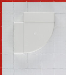 Колено горизонтальное пластиковое для плоских воздуховодов 55х110 мм 90° - фото 2