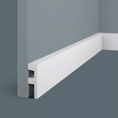 Плинтус потолочный из экополимера ударопрочный 60х19х2000 мм Cosca Decor Standart - фото 1