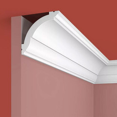 Плинтус потолочный из экополимера ударопрочный 69х71х2000 мм Cosca Decor KX - фото 2