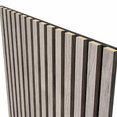 Панель акустическая 298х2750х19 мм Cosca Decor дуб старинный светло-серый 1,64 кв.м (2 шт.) - фото 5