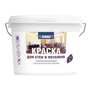 Краска Лакра интерьерная Proremontt супербелая 14 кг (8300520) — купить ...