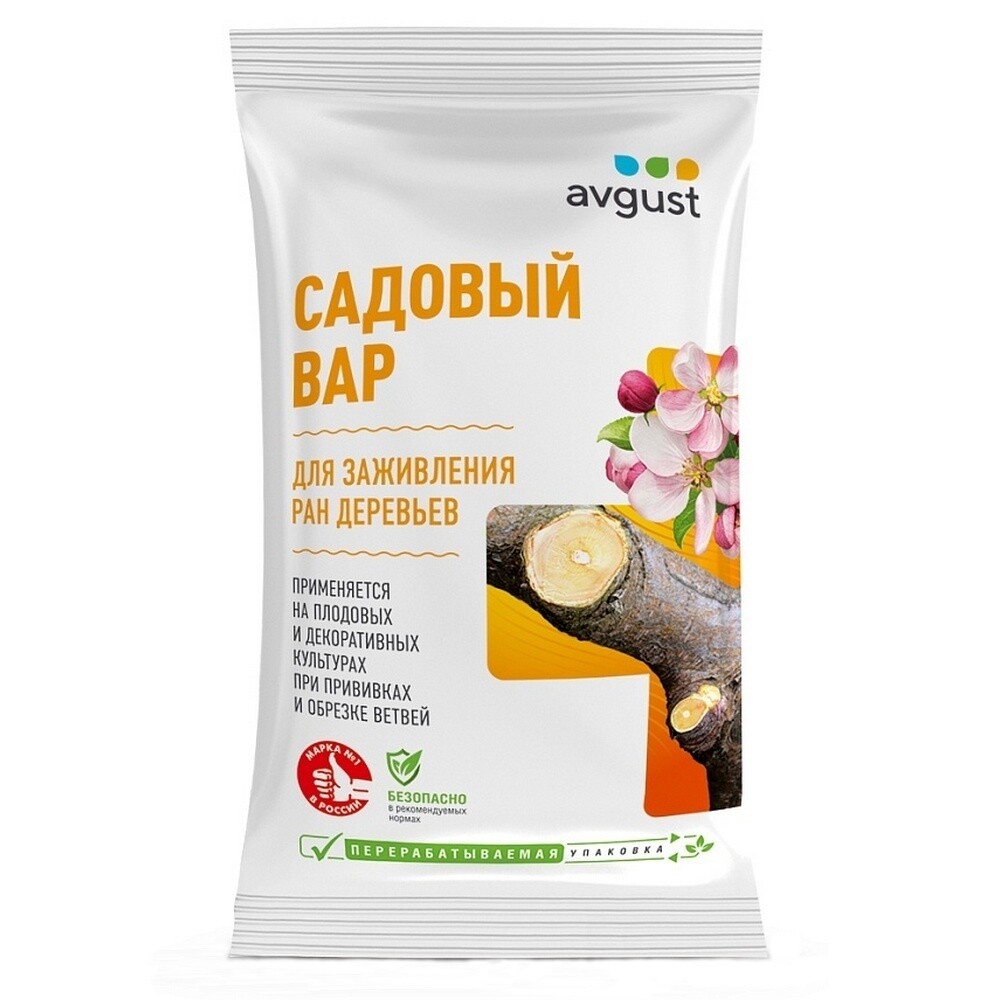 Изображение товара Средство для заживления ран деревьев Avgust Садовый вар брикет 150 г