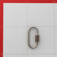 Карабин винтовой с фиксатором d4 мм нержавеющая сталь - фото 2