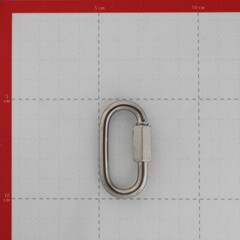 Карабин винтовой с фиксатором d5 мм нержавеющая сталь - фото 2