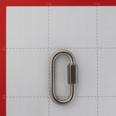 Карабин винтовой с фиксатором d6 мм нержавеющая сталь - фото 2