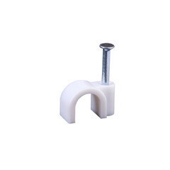 Изображение товара Скобы для крепления кабеля круглые Duwi 6 мм полипропиленовые белые (20 шт.) (30304 6)