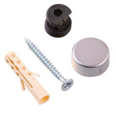 Набор для крепления зеркала матовый хром - фото 1