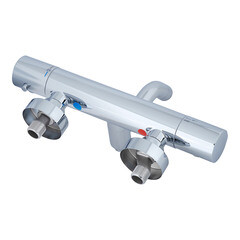 Смеситель для ванны Damixa Scandinavian Pure хром термостатический с коротким изливом без лейки (363000000) - фото 2