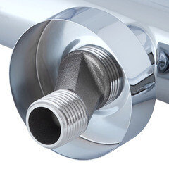 Смеситель для ванны Damixa Scandinavian Pure хром термостатический с коротким изливом без лейки (363000000) - фото 7