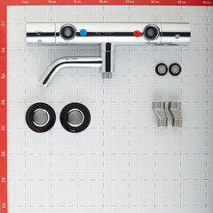 Смеситель для ванны Damixa Scandinavian Pure хром термостатический с коротким изливом без лейки (363000000) - фото 6