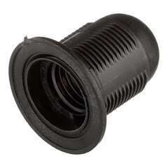 Изображение товара Патрон для лампы E27 Navigator NLH-PL-R1-E27-BL термостойкий пластик 880 Вт IP20 люстровый с кольцом черный (61351)