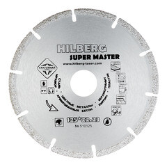 Диск алмазный по металлу Hilberg 125х22,2х1,7 мм сегментный сухой рез (510125) - фото 1