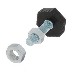 Опора регулируемая для металлического стеллажа КМ 25x25x25 мм - фото 2