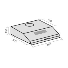 Кухонная вытяжка подвесная MBS Velezia 150 Ivory 50 см слоновая кость - фото 8