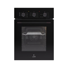 Духовой шкаф электрический встраиваемый Lex EDM 4575 BBL 450 мм черный - фото 1