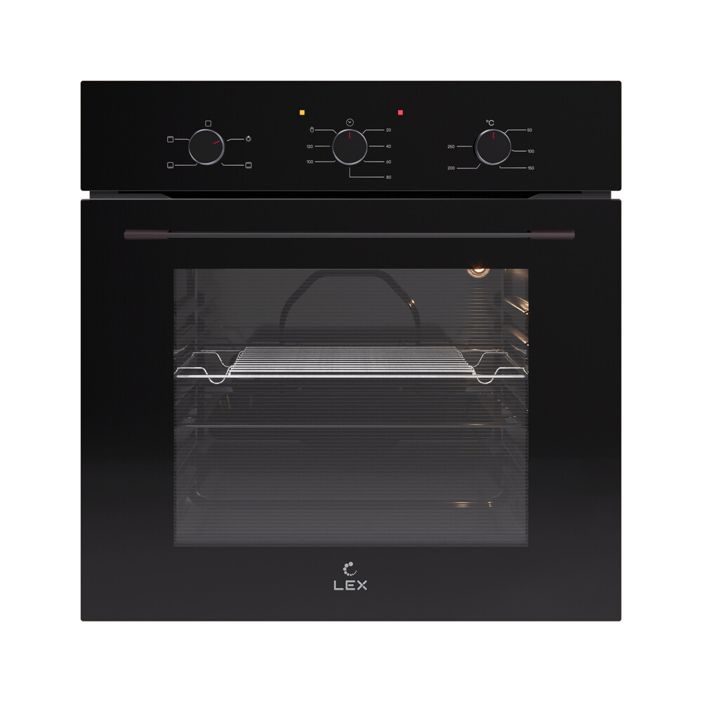 Духовой шкаф электрический встраиваемый Lex EDM 046 BBL 595 мм черный