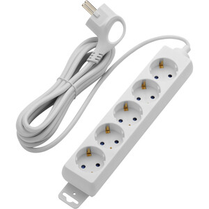 Удлинитель Düwi 5 розеток 3 м H05VV-F 3х1 кв.мм 16 А 3,68 кВт белый (32060 9)