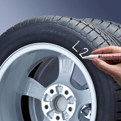 Маркер лаковый для изделий из резины шин Edding 8050 белый грифель 2-4 мм - фото 4