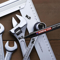 Маркер лаковый Edding 790 белый грифель 2-4 мм - фото 2