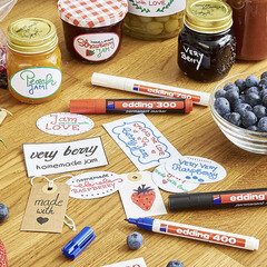 Маркер перманентный Edding 300 красный грифель 1,5-3 мм - фото 3