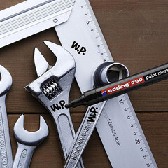 Маркер лаковый Edding 790 серебряный грифель 2-4 мм - фото 3