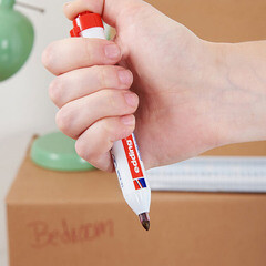 Маркер перманентный Edding retract 11 черный грифель 1,5-3 мм - фото 6