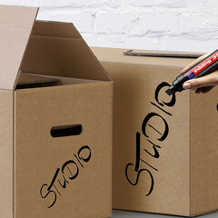 Маркер перманентный Edding 390 красный грифель 4-12 мм - фото 4