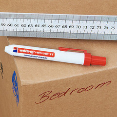 Маркер перманентный Edding retract 11 красный грифель 1,5-3 мм - фото 3