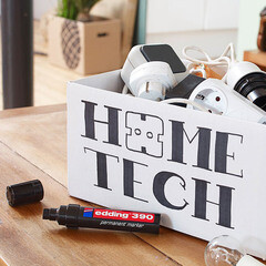 Маркер перманентный Edding 390 черный грифель 4-12 мм - фото 2