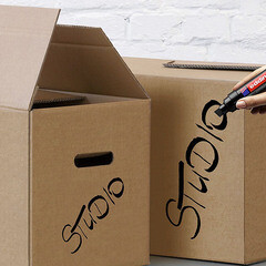 Маркер перманентный Edding 390 черный грифель 4-12 мм - фото 5