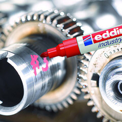 Маркер перманентный для промышленной графики Edding 8750 красный грифель 2-4 мм - фото 3