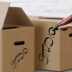 Маркер перманентный Edding 390 синий грифель 4-12 мм - фото 3