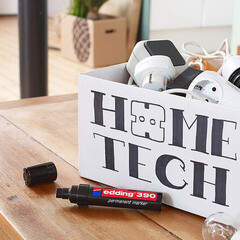 Маркер перманентный Edding 390 синий грифель 4-12 мм - фото 4