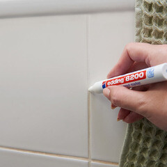 Маркер лаковый для плиточных швов Edding 8200 белый грифель 2-4 мм - фото 5