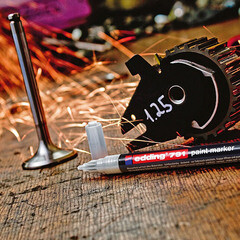 Маркер лаковый Edding 792 черный грифель 0,8 мм - фото 4