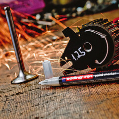 Маркер лаковый Edding 791 белый грифель 1-2 мм - фото 4