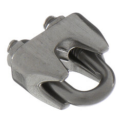 Зажим троса u-образный d8 мм DIN 741 нержавеющая сталь - фото 2