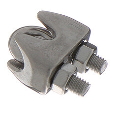 Зажим троса u-образный d5 мм DIN 741 нержавеющая сталь - фото 3