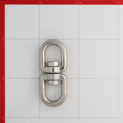 Вертлюг петля-петля d8 мм нержавеющая сталь - фото 2