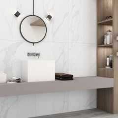 Керамогранит Lavelly Marble Relief белый матовый 1200х600х8,5 мм (2 шт.=1,44 кв.м) - фото 2