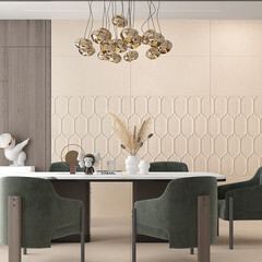 Керамогранит Lavelly Hexagon Relief бежевый матовый 1200х600х8,5 мм (2 шт.=1,44 кв.м) - фото 8