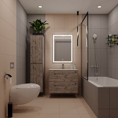 Плитка облицовочная Lavelly Monocromo Gray 600x300x9 мм (10 шт.=1,8 кв.м) - фото 9