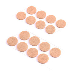 Подпятник фетровый d20 мм самоклеящийся темный (16 шт.) - фото 1