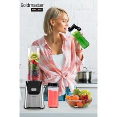 Блендер стационарный Goldmaster Quickmax 400 Вт 0,6 л черный/серебристый - фото 6