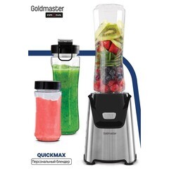Блендер стационарный Goldmaster Quickmax 400 Вт 0,6 л черный/серебристый - фото 2