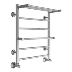 Полотенцесушитель водяной Terminus Анкона П6 600х500 мм с полкой хром - фото 2