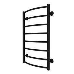 Полотенцесушитель водяной Terminus Классик П8 800х500 мм лесенка черный муар - фото 2